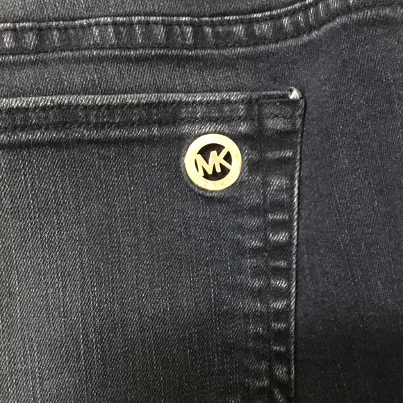 Michael Kors~Women's Size 10P Blue Skinny Leg Dark Wash Stretch Jeans - Picture 1 of 8